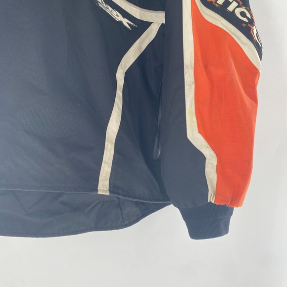 VTG Arctic Cat A-TEX Snowmobile Pullover Shell Jacket Black Orange White Sz XL - Picture 9 of 16